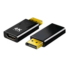 4K DisplayPort to HDMI Cable (DP) Male to Female Adapter Audio Video Converter