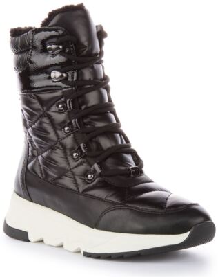 GEOX Falena B Abx Kuschelig Wasserfest Amphibiox Warm Damen Stiefel Schwarz