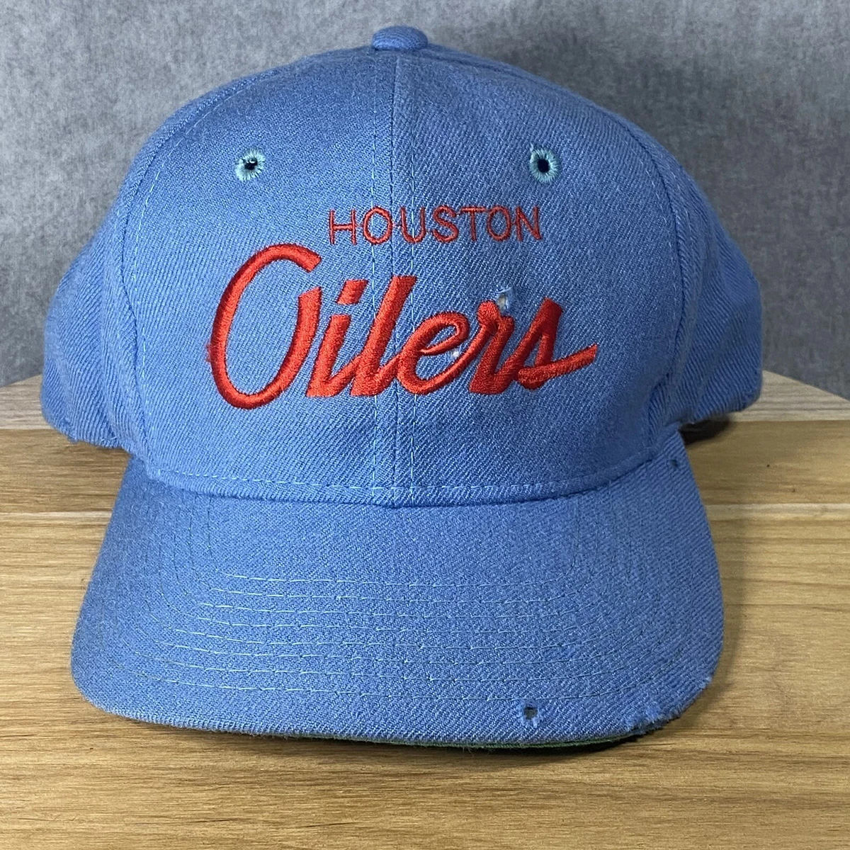 VINTAGE SPORTS SPECIALTIES HOUSTON OILERS SNAPBACK HAT CAP SCRIPT FOOTBALL  NFL