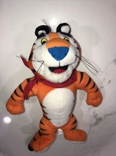 Tony the Tiger (10" Plush) stuffed animal toy, cereal mascot, 1993, Kellogg, VTG