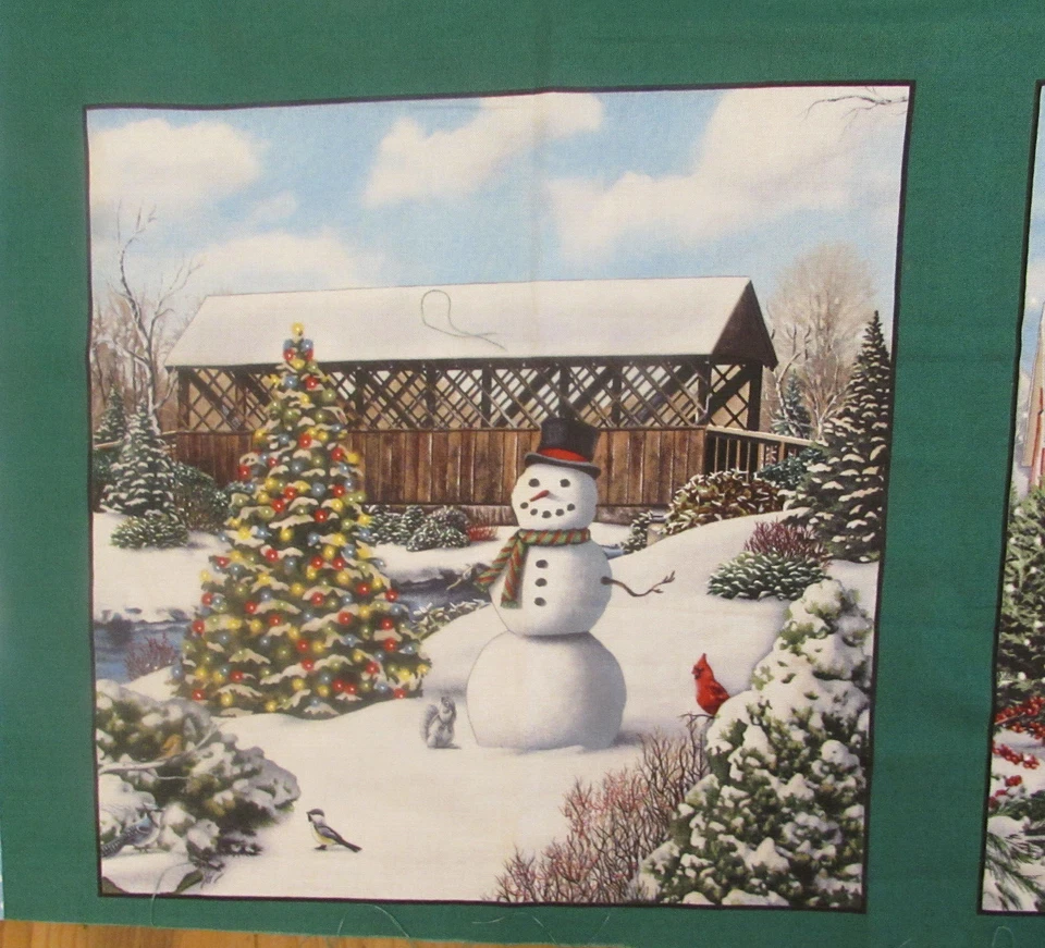 Elizabeth's Studio Navidad Tractor Granero Muñeco de Nieve por Alan Giana 10x10 Foto 3 de 4