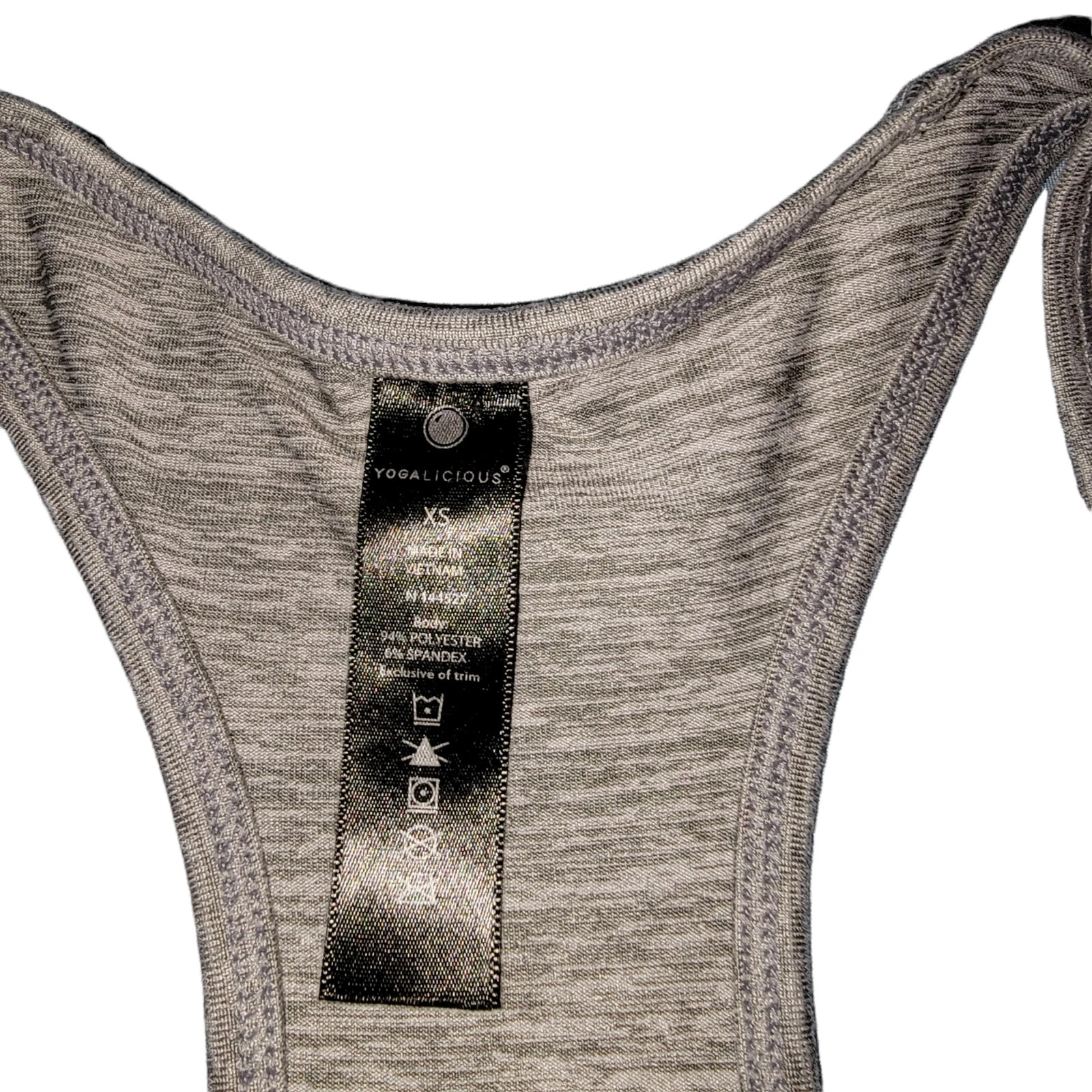 yogalicious buttery soft stretch knit heathered racerback tank-top