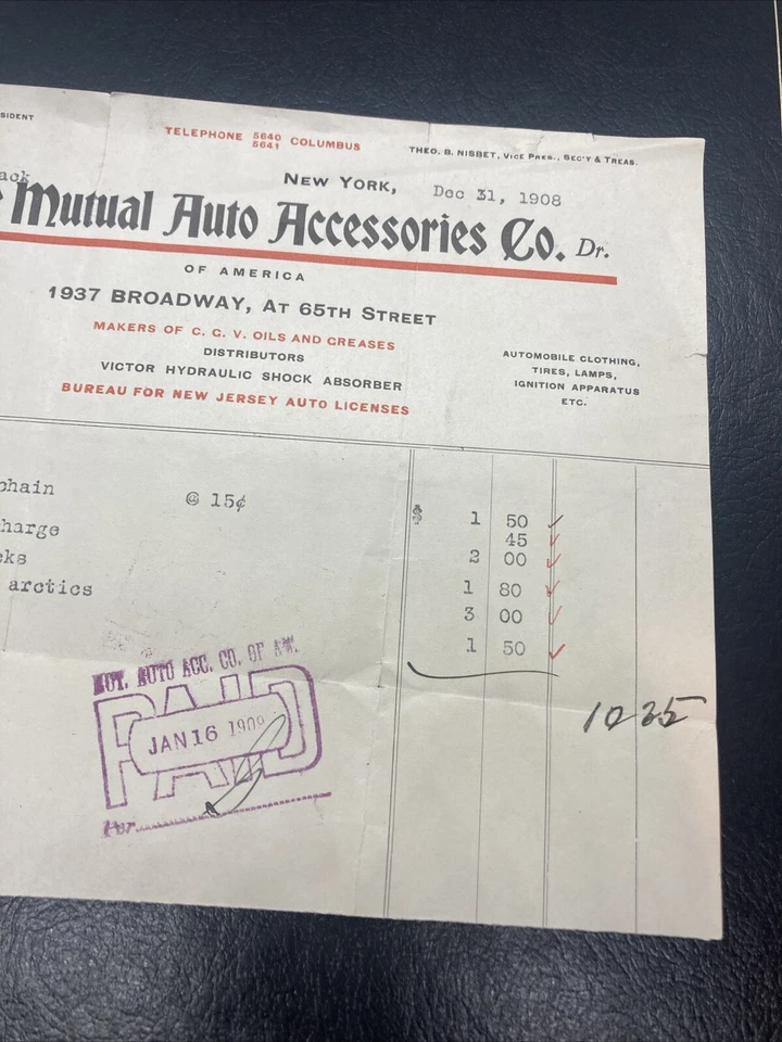 1908 The Mutual Auto Accessories Company Letterhead - Image 4 of 4