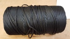 BRAID  BLACK 3mm 350m approx lanyard flag twine cord string fox nets new