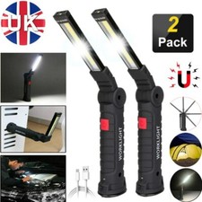 2x COB LED Rechargeable Work Light Mechanic Work Shop Inspection Lamp Hand Torch