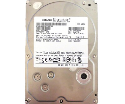 Hitachi HUA721010KLA330 0F10402 BA2772 (PBK) Thailand 1.0TB 3.5'' Sata 2010