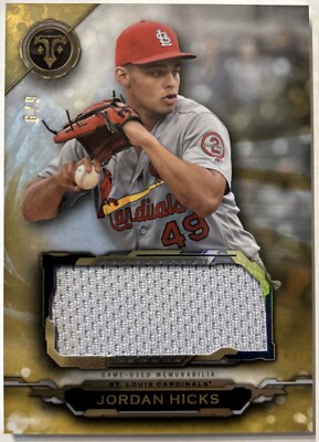 Jordan Hicks 2019 Topps Triple Threads Single Jumbo Relics Rookie Gold /9 Giants