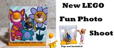 New LEGO Printed Flowers Cat Unicorn PHOTO VACAY Fun Plate Included Adorable FUN