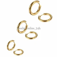 3 Pair Men Women Stainless Steel Small Hoop Earrings Cartilage Lip Nose Piercing