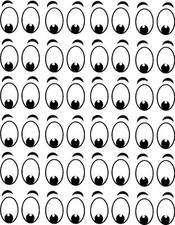 Eyes Eye balls Edible Cupcake Wafer Paper Toppers x 24 (N2)