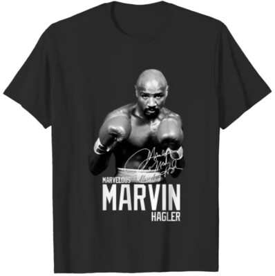 Marvelous Marvin Hagler Boxing Legend Signature T-Shirt Unisex Short Sleeve