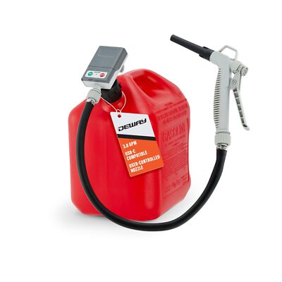 DeWay Gas Can Fuel Transfer Pump with Trigger Nozzle | Fast 3.8 GPM Flow Rate...