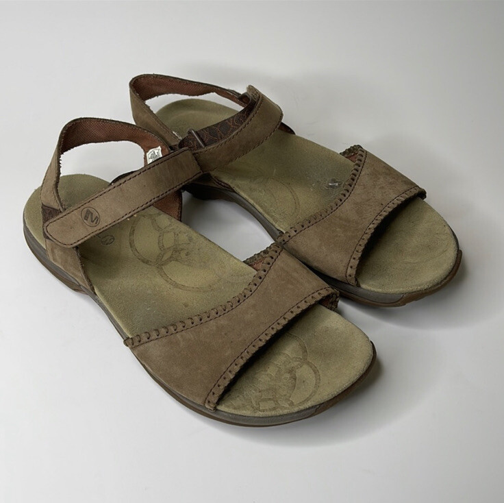 Sandali da trekking Merrell Performance in pelle ibisco terra scura da donna taglia 8