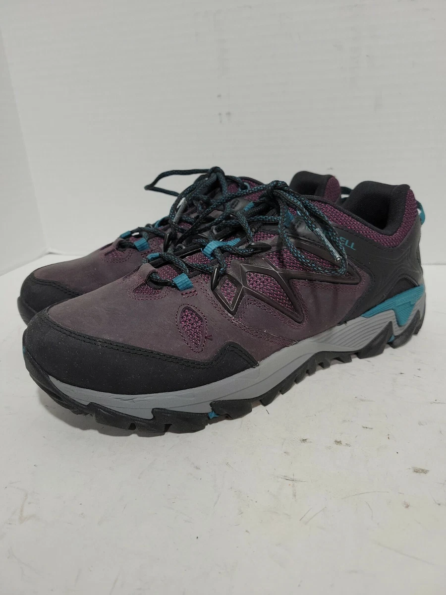 MERRELL FEMMES J09696 BERRY BLACK LEATHER HIKING LADIES 9.5 SHOES