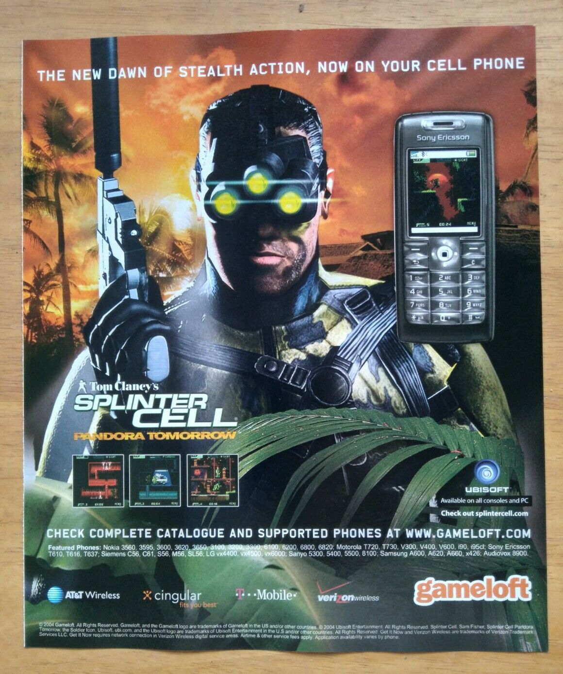 Tom Clancy's Splinter Cell: Pandora Tomorrow Print Ad/Poster Art PS2 (A)