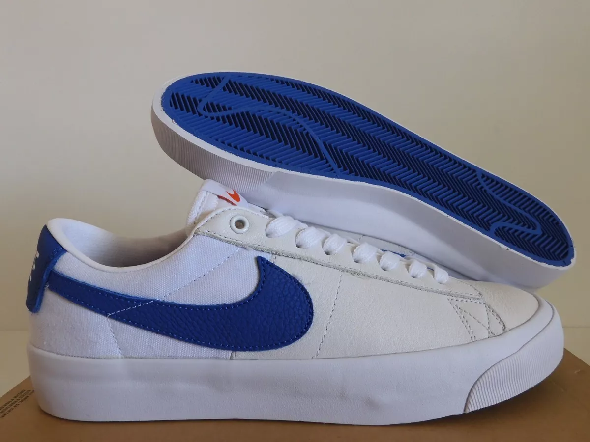 NIKE ZOOM BLAZER LOW PRO GT ISO WHITE-VARSITY ROYAL BLUE-WHITE SZ