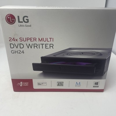 LG 24x Super Multi DVD Writer GH24 Black New In Box