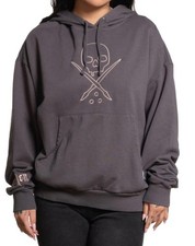 Sullen Art Collective Outline Women s 2XL Pullover Hoodie Gray Pink NEW 