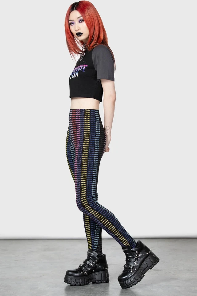 KILLSTAR Rave Queen Leggings In Black - Image 3 of 4