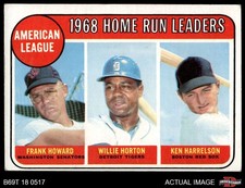 1969 Topps #5 Frank Howard AL HR Leaders Senators / Tigers / Red Sox 2 - GOOD