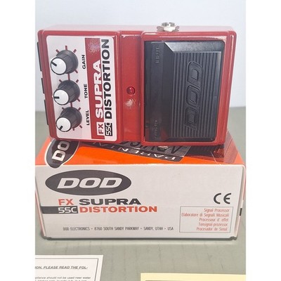 DOD FX55C Supra Distortion Guitar Pedal w/ Box Manual Papers Near Mint USA Made!