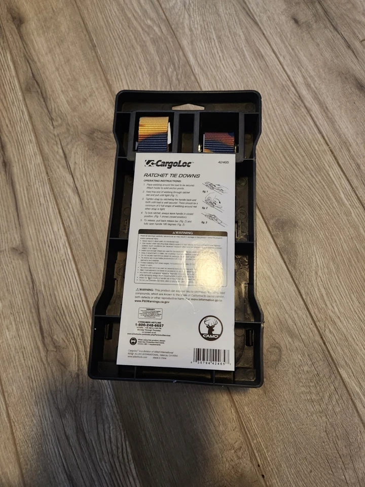 Cargoloc 32573 8' Ratchet Tie Down Straps W/ Coated S Hooks  - 1000lbs - Image 2 of 2