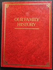 Our Family History Genealogy UNUSED Red Leath...