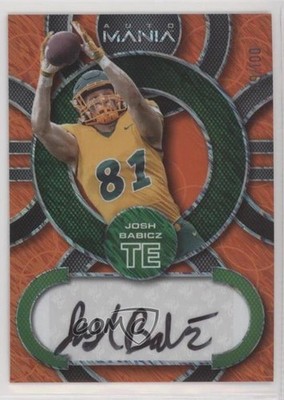 2022 Wild Card Mania Retail Circle Orange Sparkles /100 Josh Babicz Auto 10k8