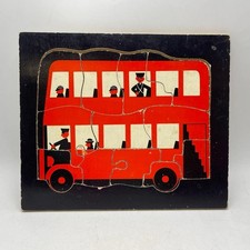 Double Decker Bus Frame Tray Jigsaw Puzzle Preschool Development Early Childhood