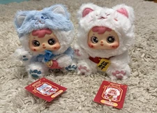 Genuine Samuel Meow Lucky Cat Plush Pendant Mystery Box SET OF 2 CONFIRMED