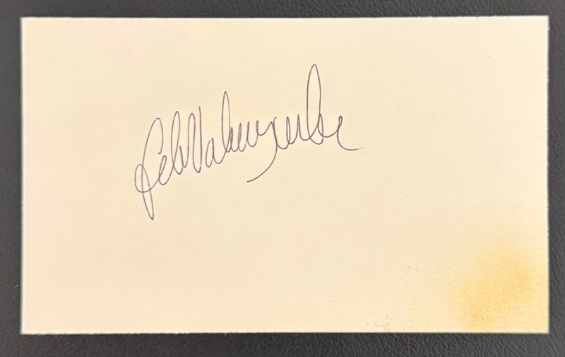 FERNANDO VALENZUELA Autographed Signed 3x5 Index Card Cy Young Award Died 2024