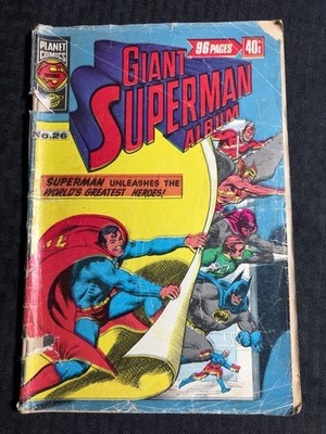 Vintage GIANT SUPERMAN ALBUM Planet Comics #26 P/G 1.5 Justice League AUSTRALIAN