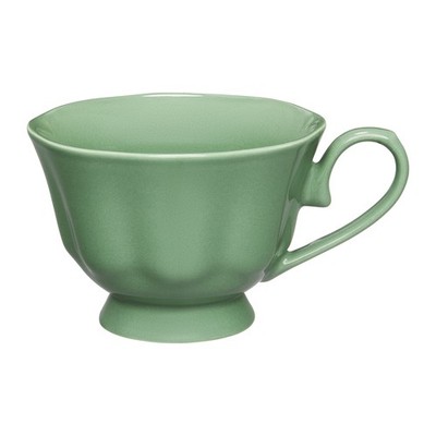 AMBITION Kaffeebecher Tasse mit Fuß Porzellan Tasse Diana 380 ml salbeigrün 