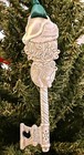 2 Longaberger Ornaments:Pewter Santa Key 2002, Porcelain 1800s Headquarters 1996 — photo 6