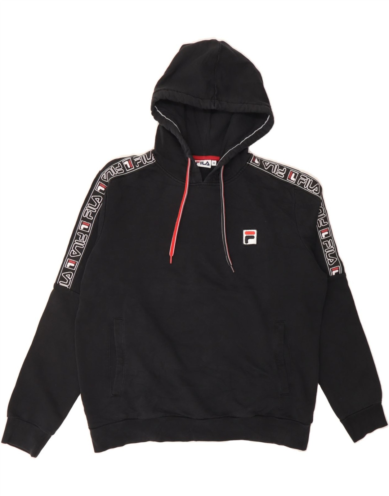 FILA Maglione Uomo Grafico con Cappuccio Medium Nero Cotone CV27