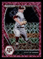 2021 Panini Prizm Draft Picks Prizms Pink Velocity #112 Dustin Saenz