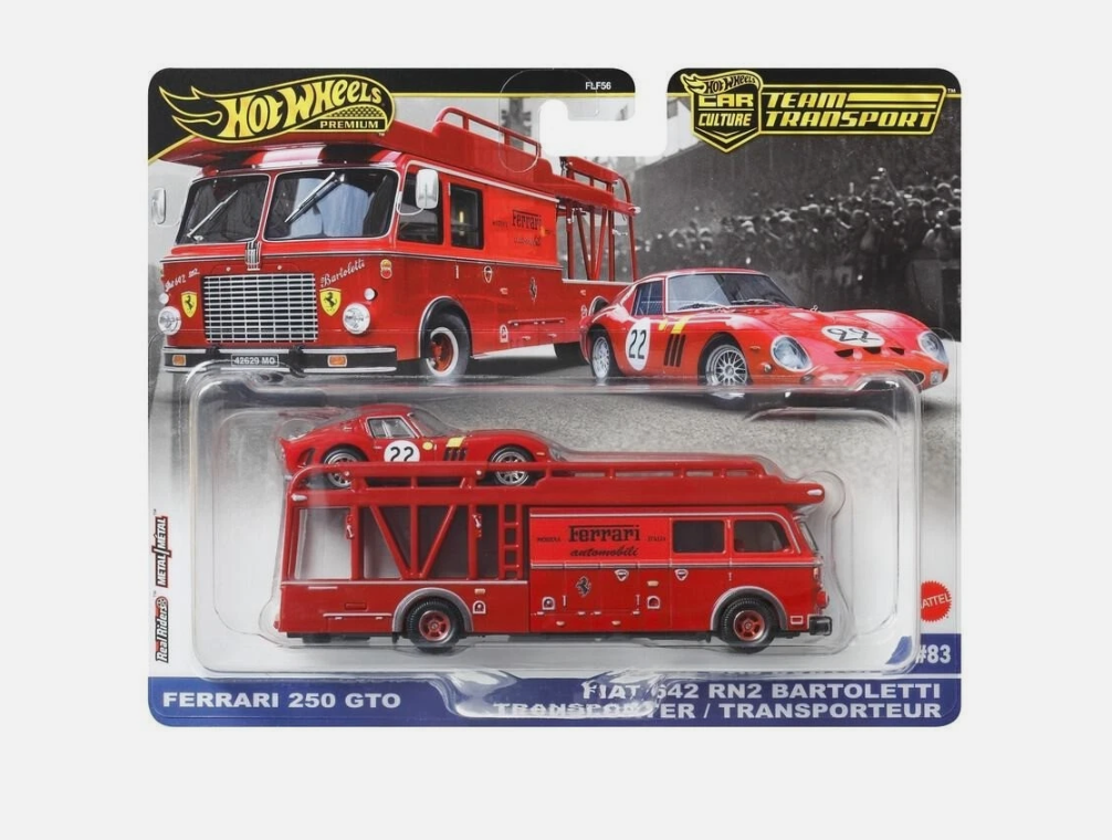 Hot Wheels Premium Team Transport FERRARI 250 GTO & FIAT 642 RN2