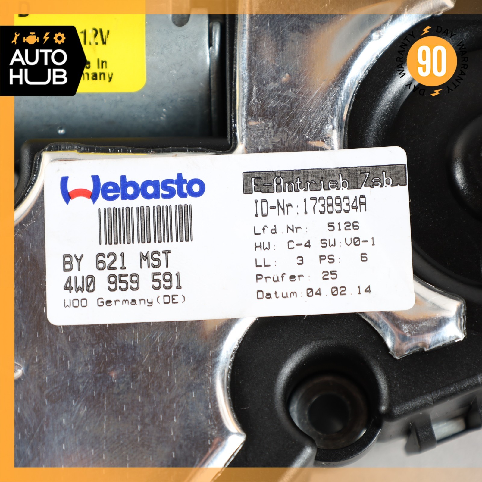 06-18 Bentley Continental Flying Spur Sunroof Sun Roof Motor Left Side OEM 40k