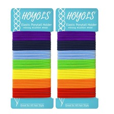 Hair Elastics Bands No Metal Chakra Colorful Hair Ties Ponytail Holders No Snag