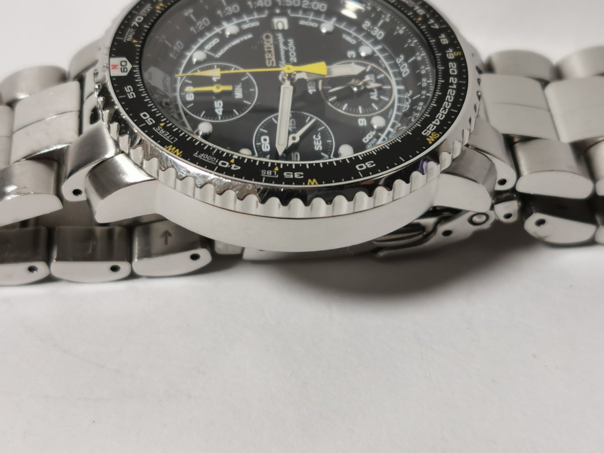 Seiko Flightmaster SNA411P1 7T62-0EB0 Chronograph Date Quartz