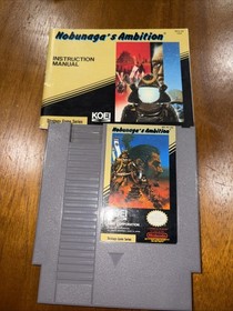 Nobunaga&rsquo;s Ambition NES Nintendo Game + Original Manual + Poster