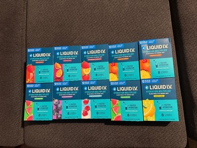 Liquid IV Hydration Electrolyte Drink Mix 120 packs exp 2/28 assorted flavors