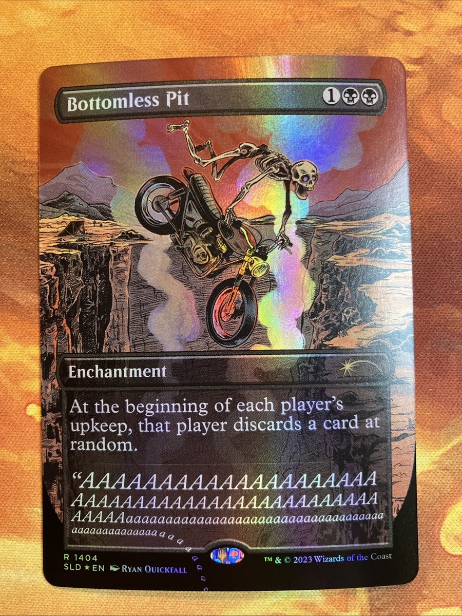 MTG Foil Borderless Bottomless Pit Secret Lair: Bad to the Bones