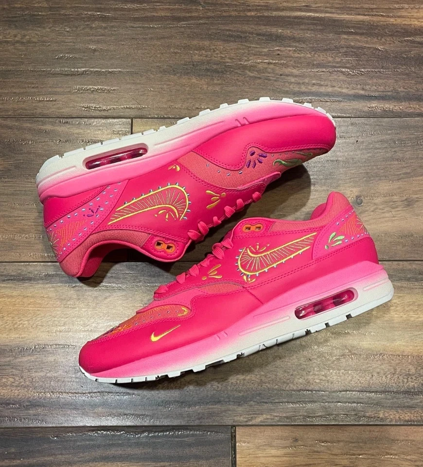 NEW RARE Nike Air Max 1 PRM Dia De Los Muertos FQ8172-645 Hyper Pink (MSRP:$160)