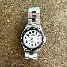 Timex Expedition QuartsAnalog Watch  White Dial Date 50m SS