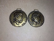 Vintage Solid Brass Ancient Roman Coins Wall Hanging | Set Of 2