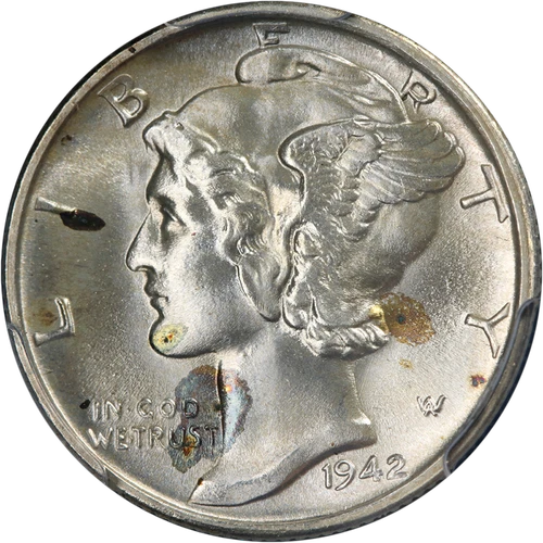 1942-S Mercury Dime PCGS MS66 FB Fantastic Luster Strong Strike