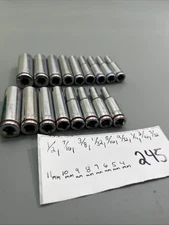 DURALAST  17 PIECE RATCHET SOCKET DEEP SET 1/4 used CONDITION SAE MM