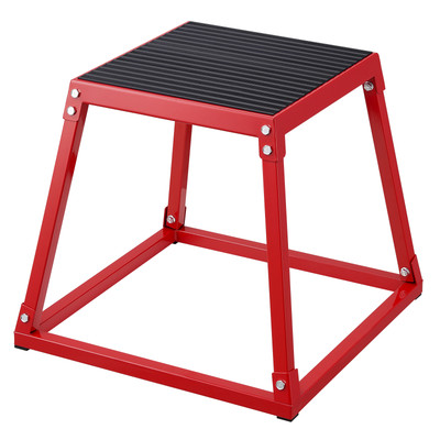 VEVOR 18'' Plyometric Jump Box Fitness Exercise Plyo Box Step Cross Antislip Red