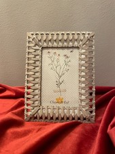 Bilderrahmen 10 x15 cm Fotorahmen Bilderhalter Weiß Bech Antik Jugendstil Glas